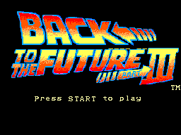 Back to the Future Part III (Europe) Title Screen